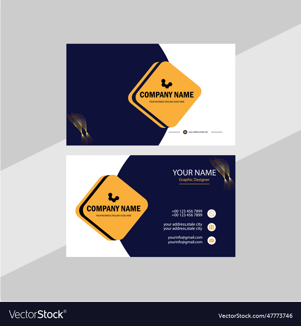 Modern creative and clean business card tem Vector Image