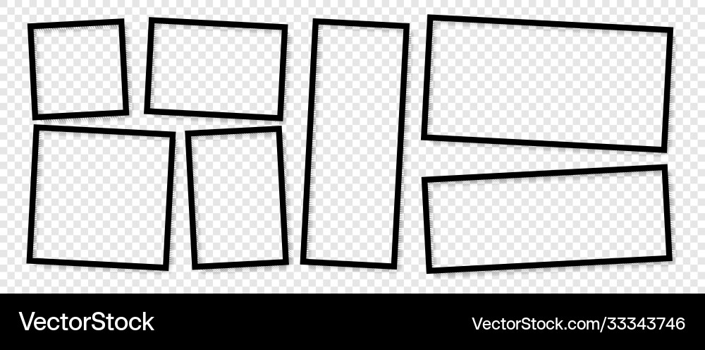 Photo frames collection isolated Royalty Free Vector Image