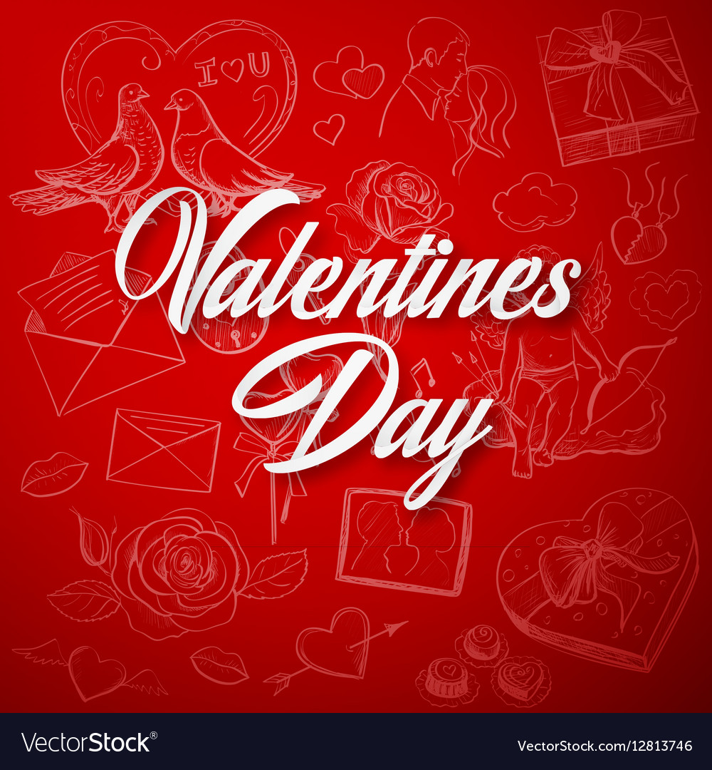 Valentines day background Royalty Free Vector Image