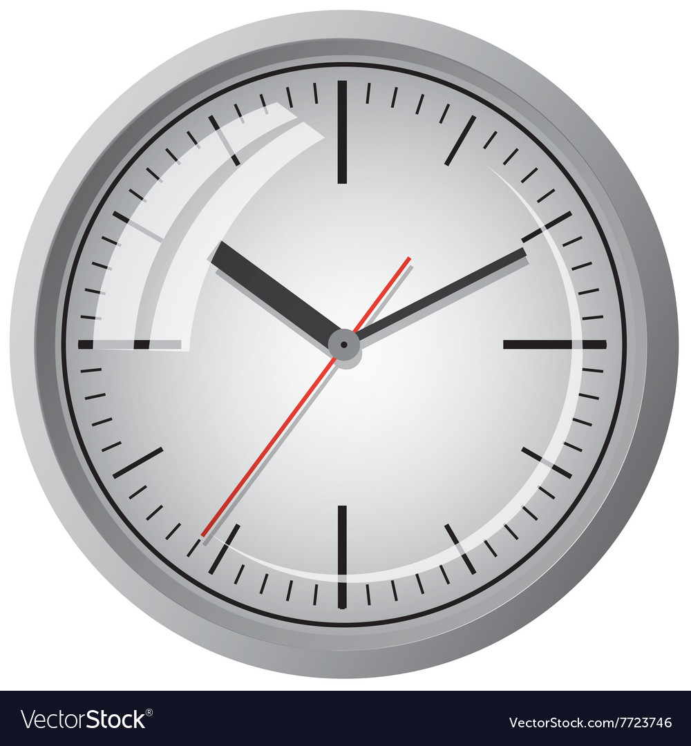 Wall mounted digital clock Royalty Free Vector Image