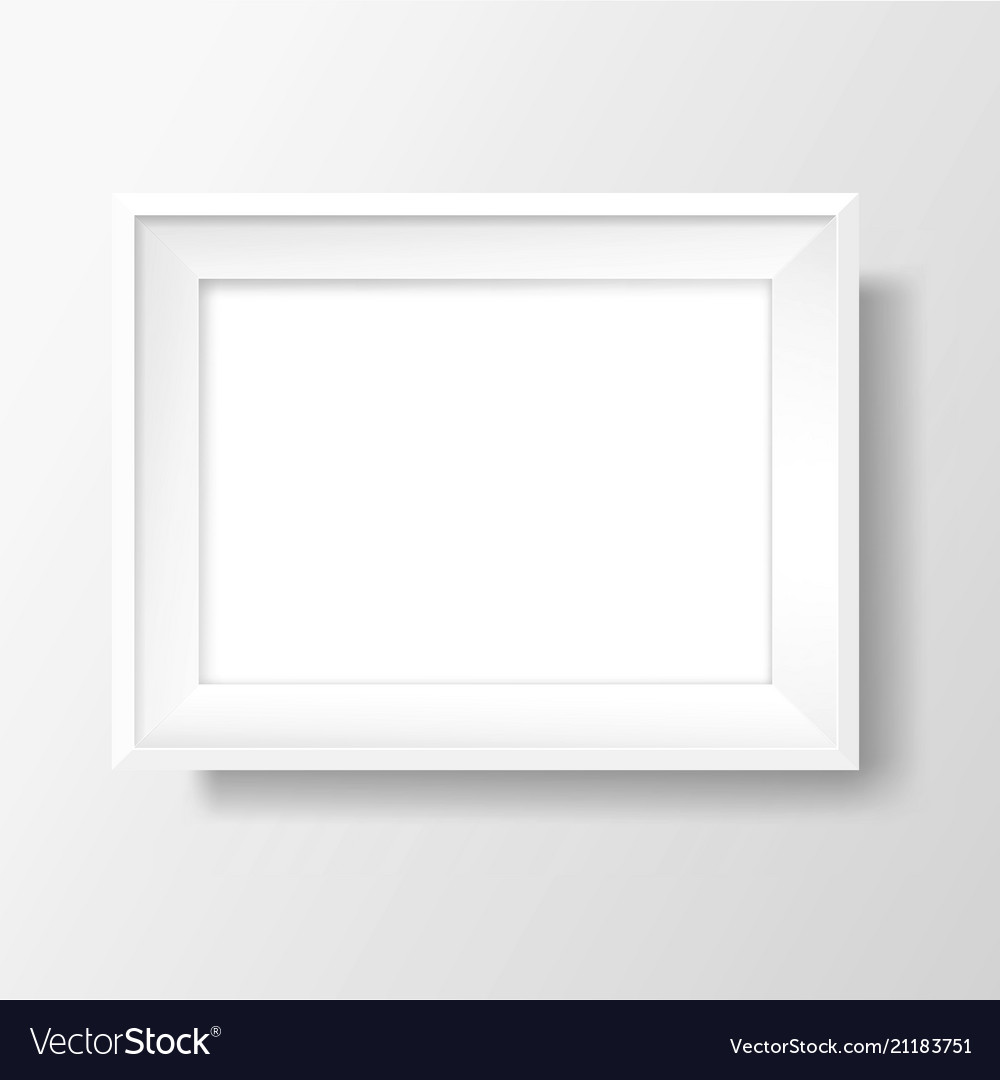 A4 blank white frame on wall Royalty Free Vector Image