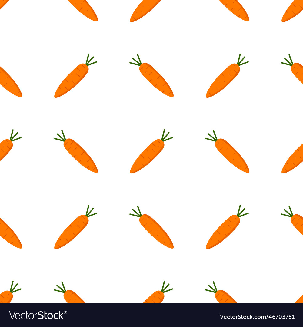 Cartoon seamless pattern with carrot easter theme