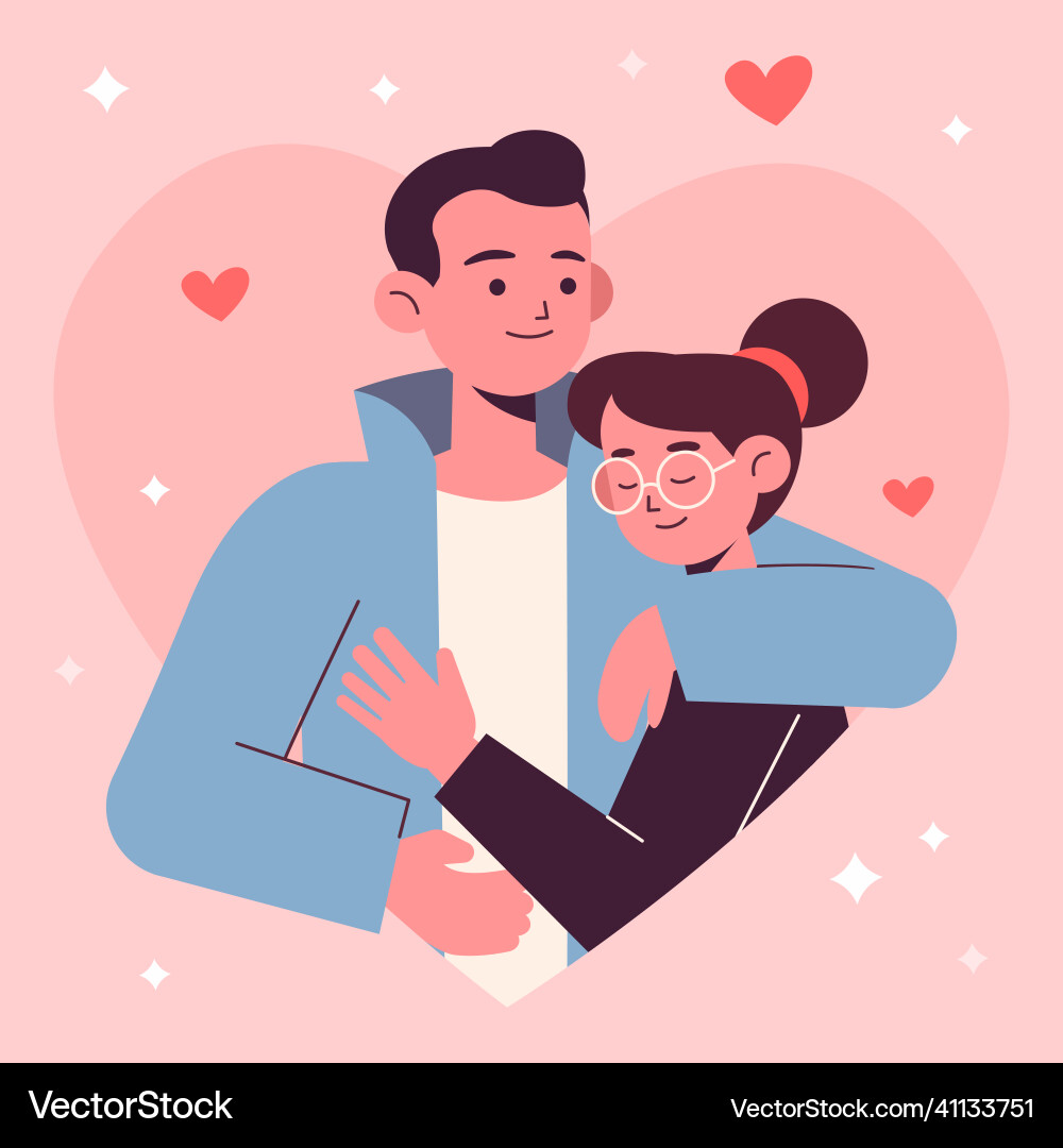 Flat valentines day Royalty Free Vector Image - VectorStock