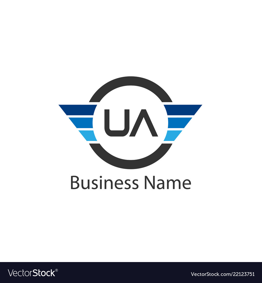 Initial letter ua logo template design