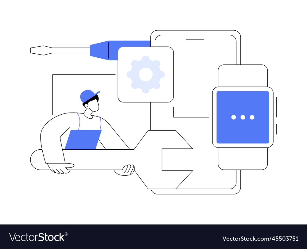 Mobile device repair abstract concept