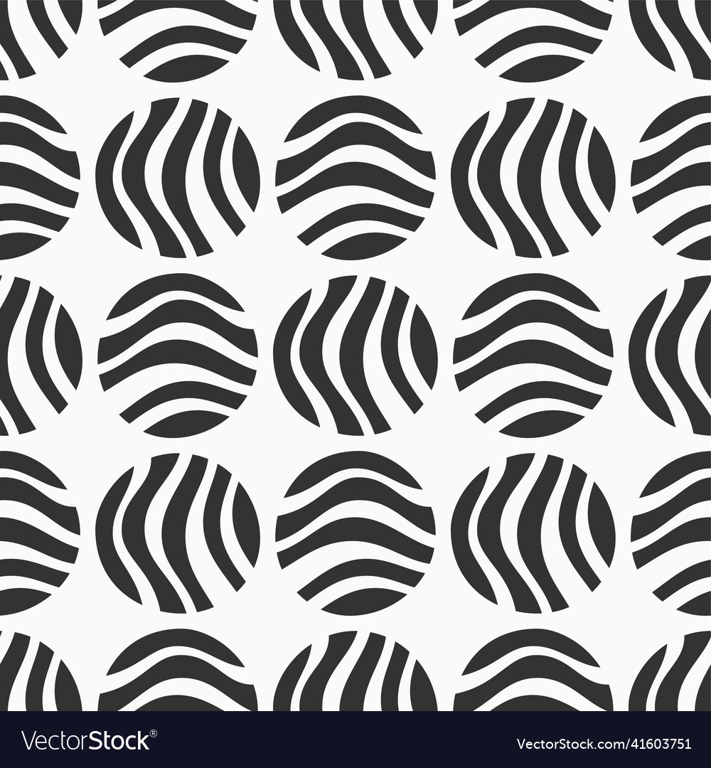 Striped circles seamless pattern