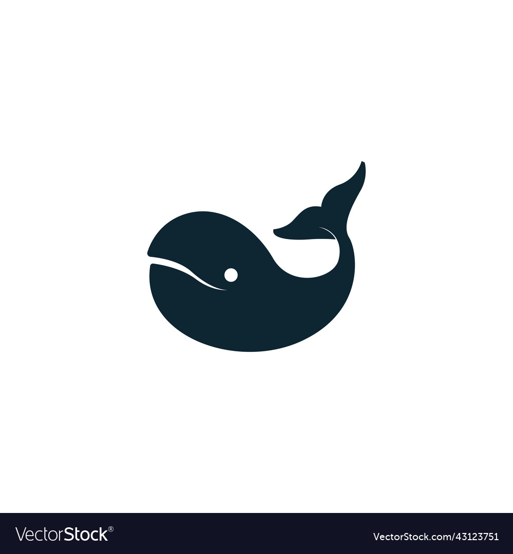 Whale icon logo template