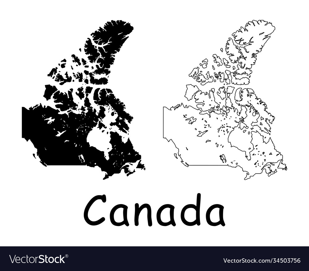 Canada map Royalty Free Vector Image - VectorStock