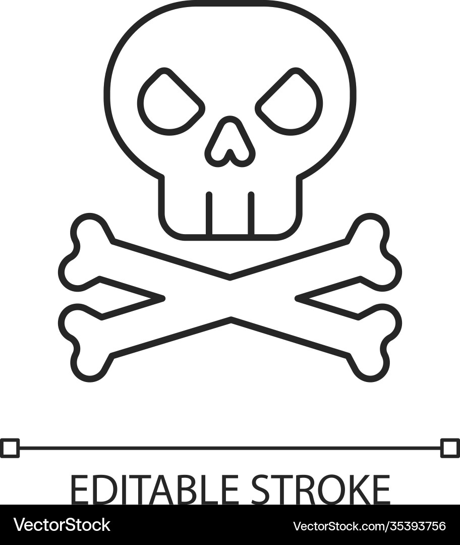 Game over linear icon Royalty Free Vector Image