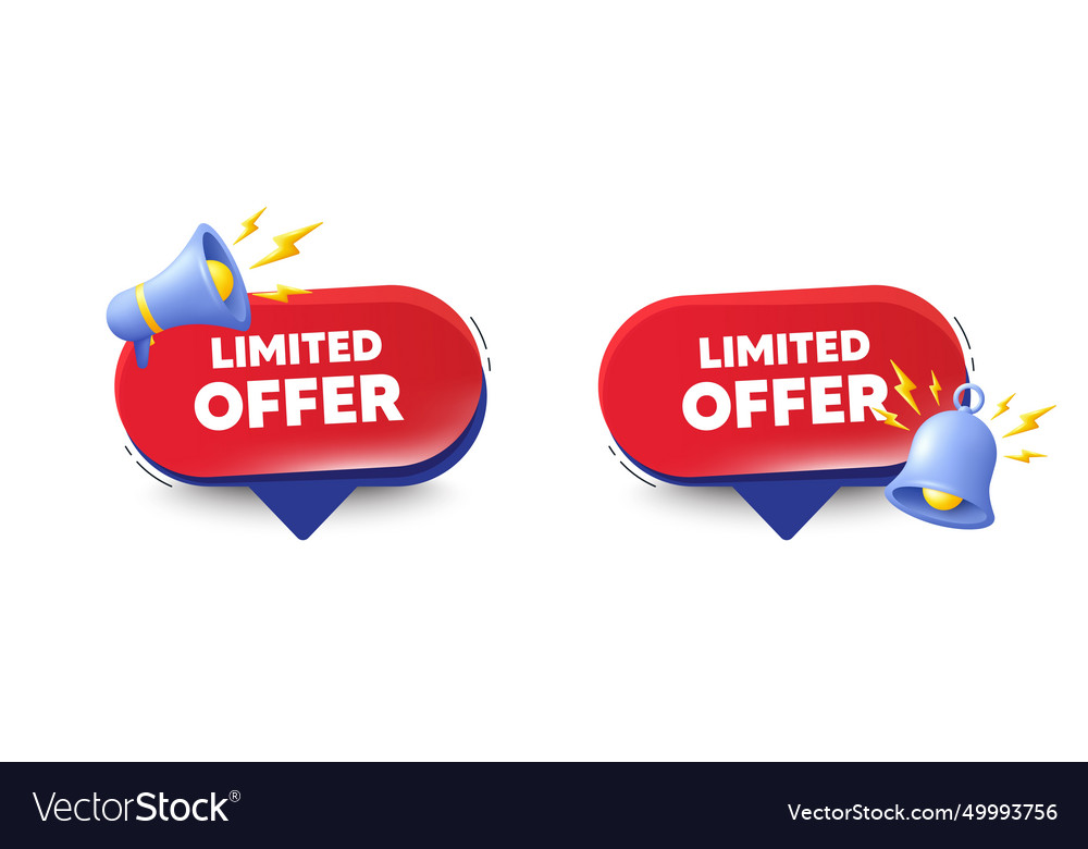 Limited offer symbol special promo sign red