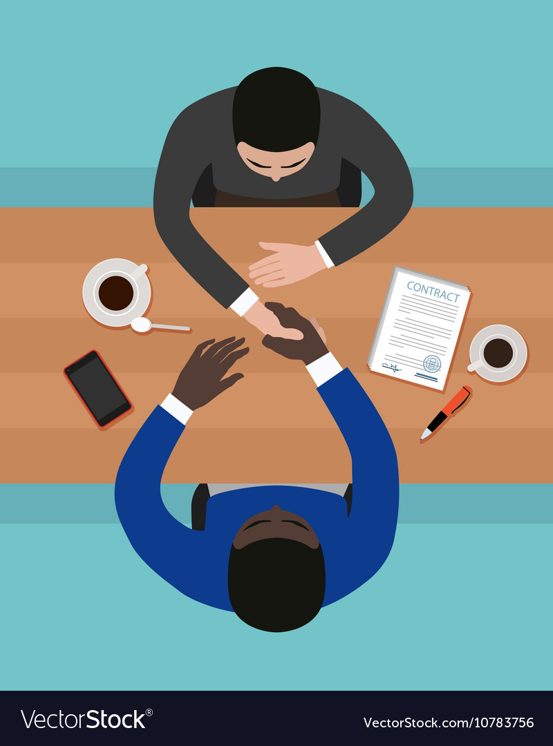 Making a deal Royalty Free Vector Image - VectorStock