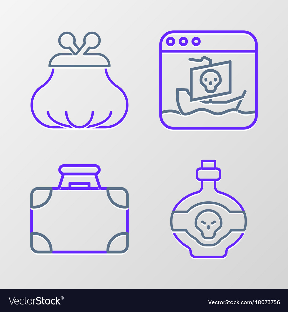 Set line poison in bottle briefcase and money