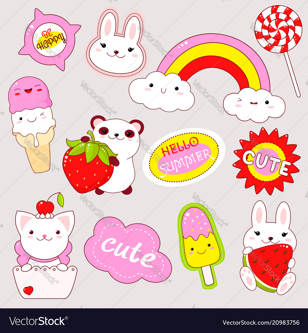 Kawaii Stickers Photos, Images and Pictures