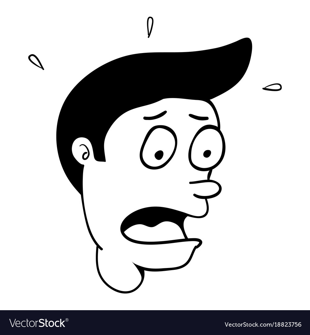 Premium Vector  Anguished face shocked scared expression comic emotion