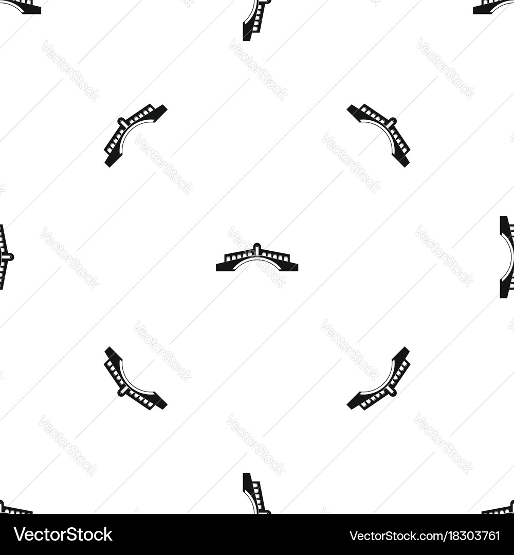 Bridge pattern seamless black Royalty Free Vector Image