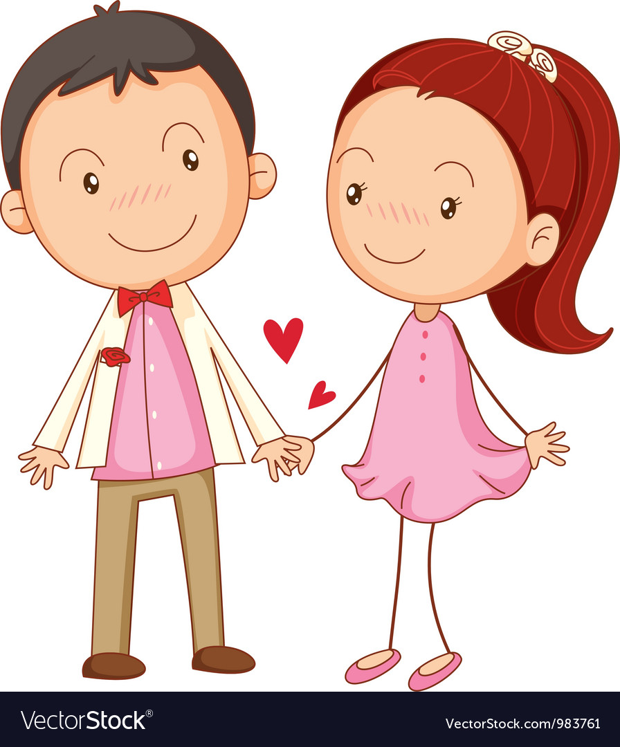 Cute couple dating Royalty Free Vector Image - VectorStock