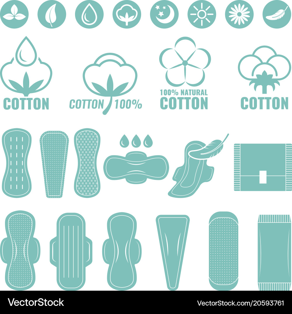 Feminine ultra light pads from Royalty Free Vector Image