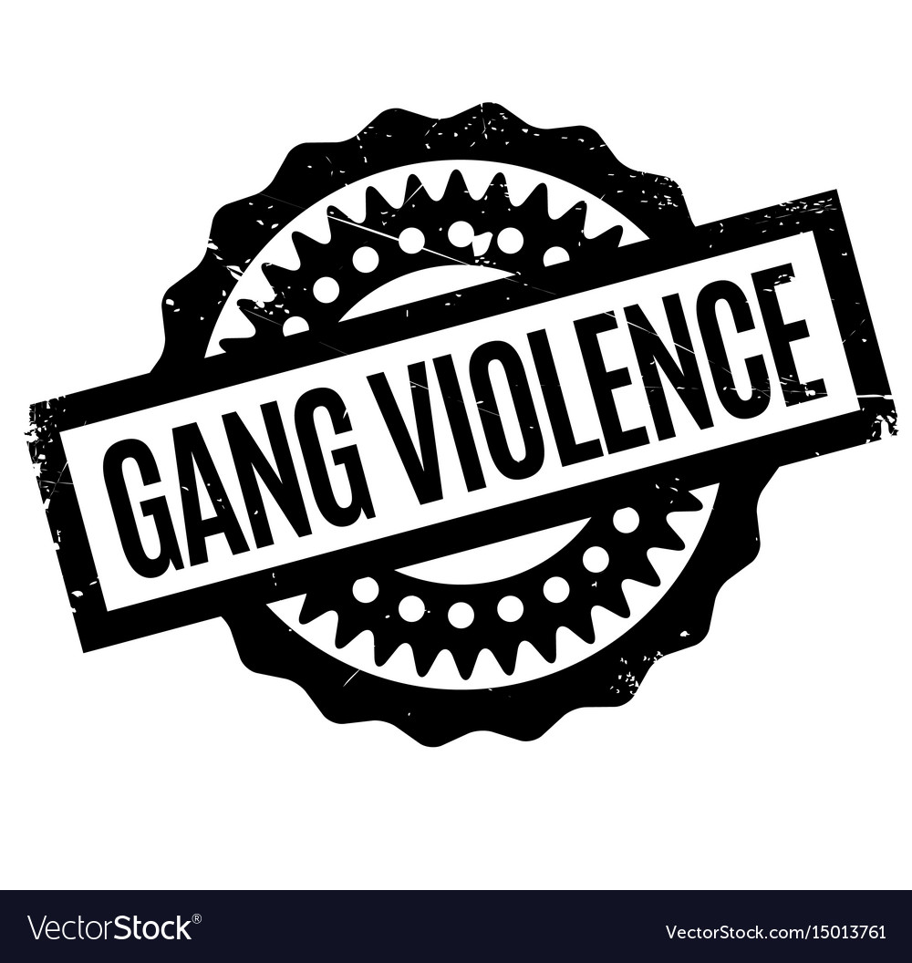 Gang violence rubber stamp Royalty Free Vector Image