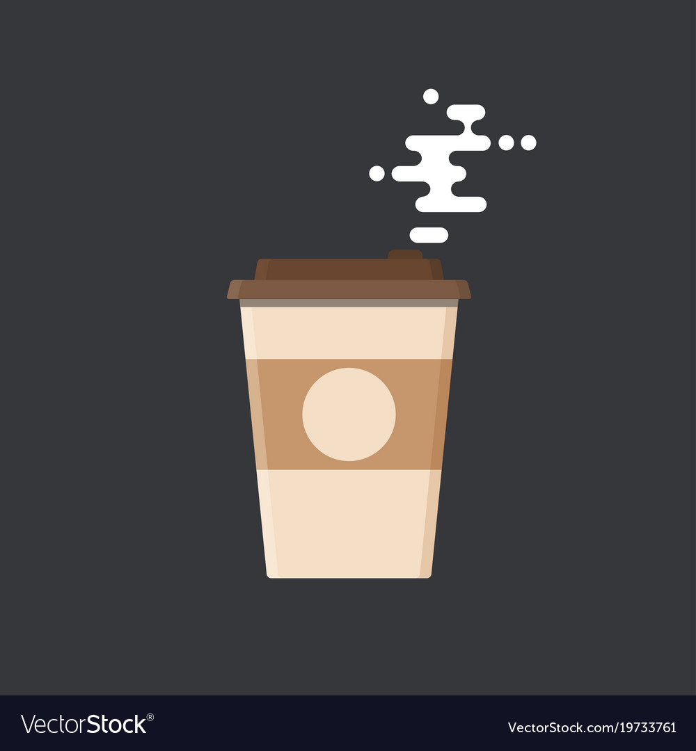 Modern icon of coffee with steam Royalty Free Vector Image