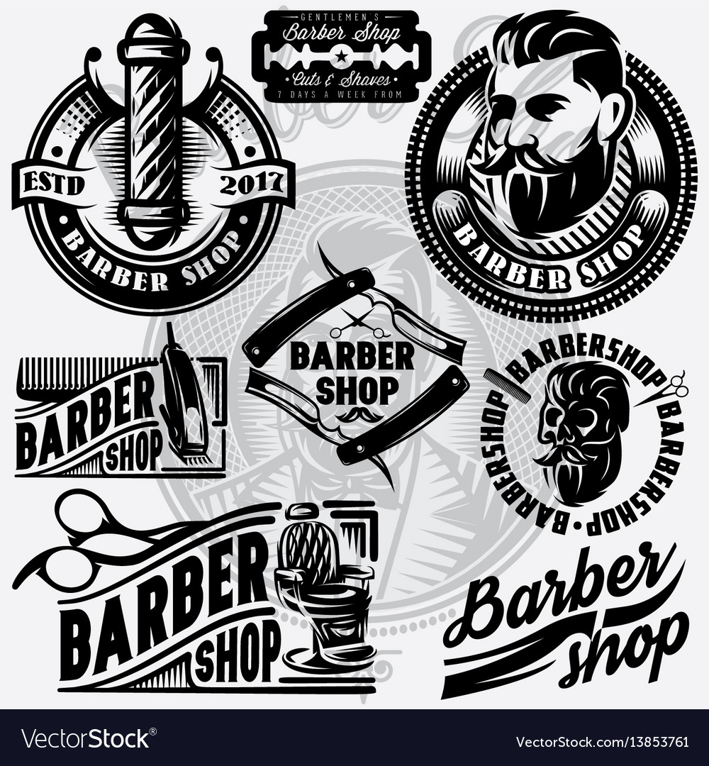 cool barber shop logos