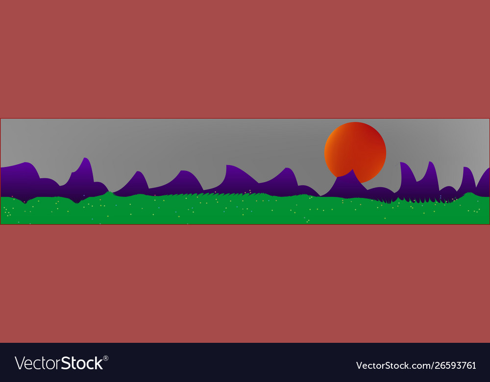 White neutral sky and mountains landscape Vector Image