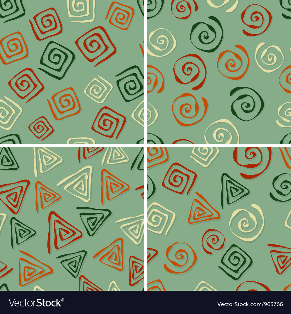 Funky seamless patterns Royalty Free Vector Image