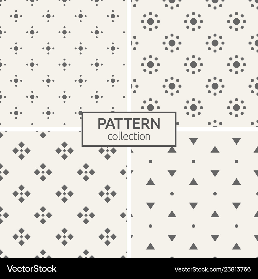 Set four seamless patterns Royalty Free Vector Image