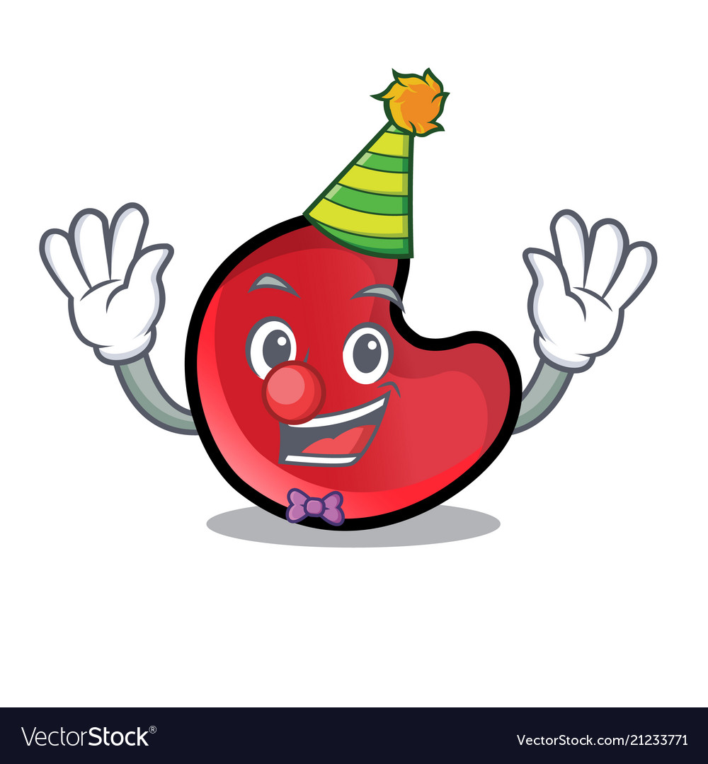 clown candy moon mascot