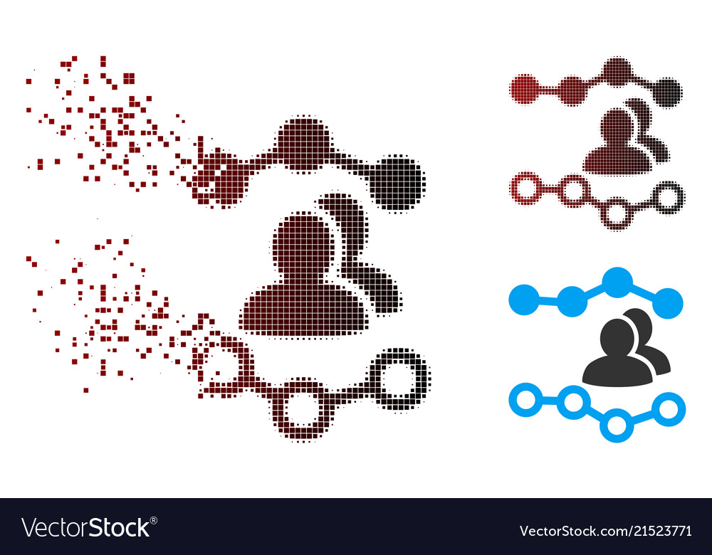 Auflösen von Pixel-Halbton-Personen-Charts-Symbol