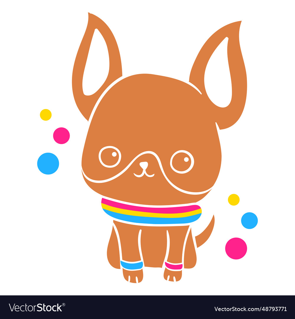 Dog pansexual flag cut out