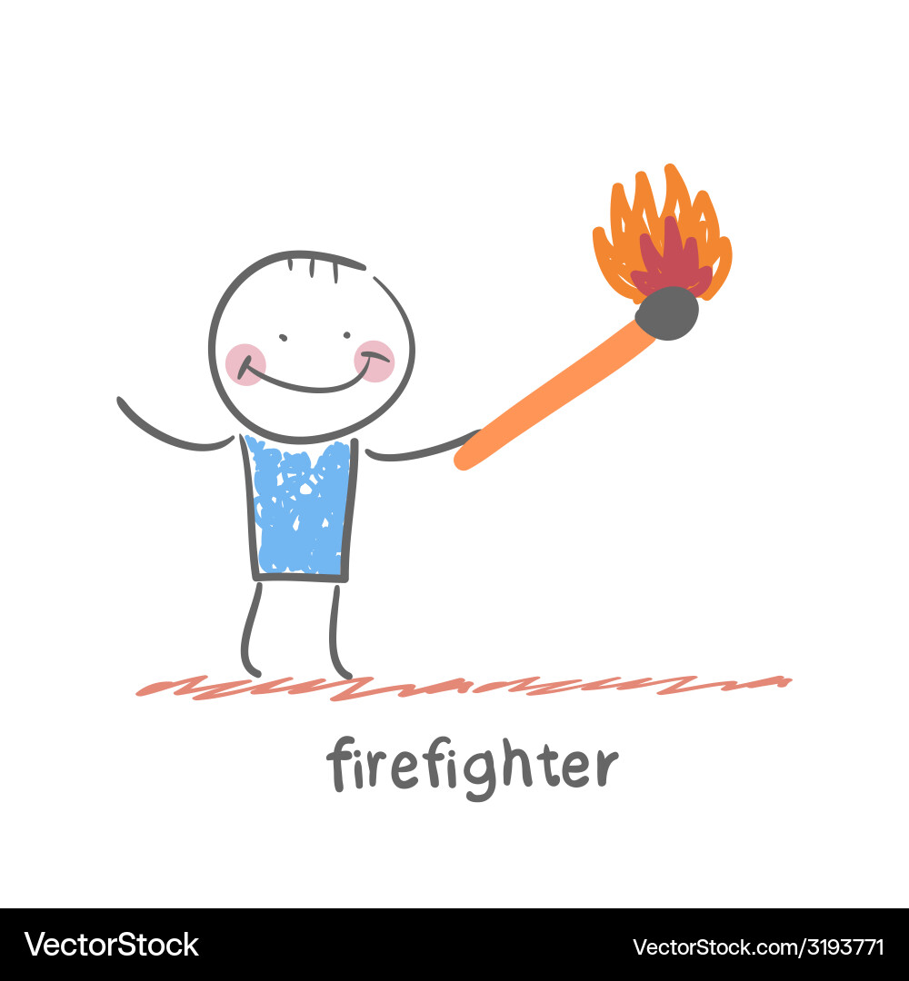 Firefighter Royalty Free Vector Image - VectorStock