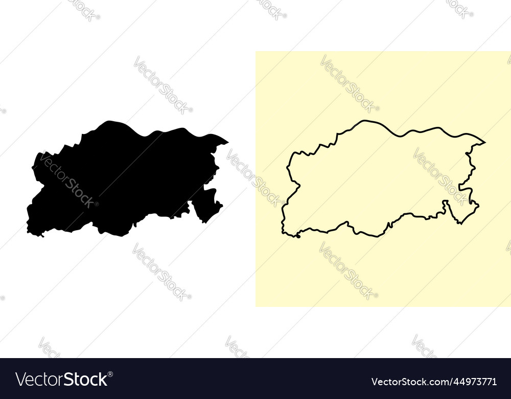Pleven map bulgaria europe filled and outline map Vector Image