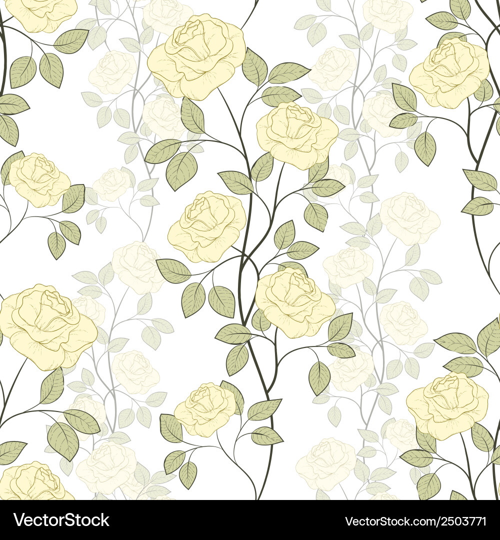 Rose seamless pattern Royalty Free Vector Image
