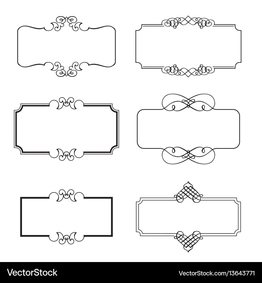 Set decorative frames Royalty Free Vector Image