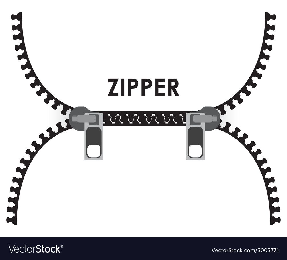 Zipper design over white background