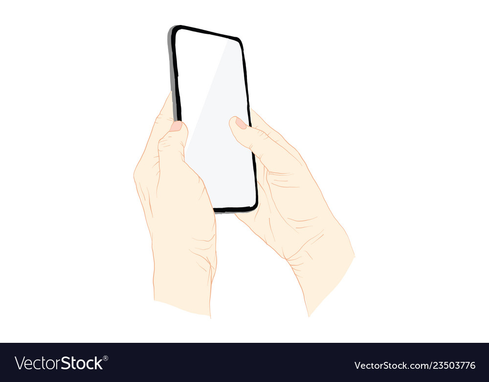 Hand holding mobile phone