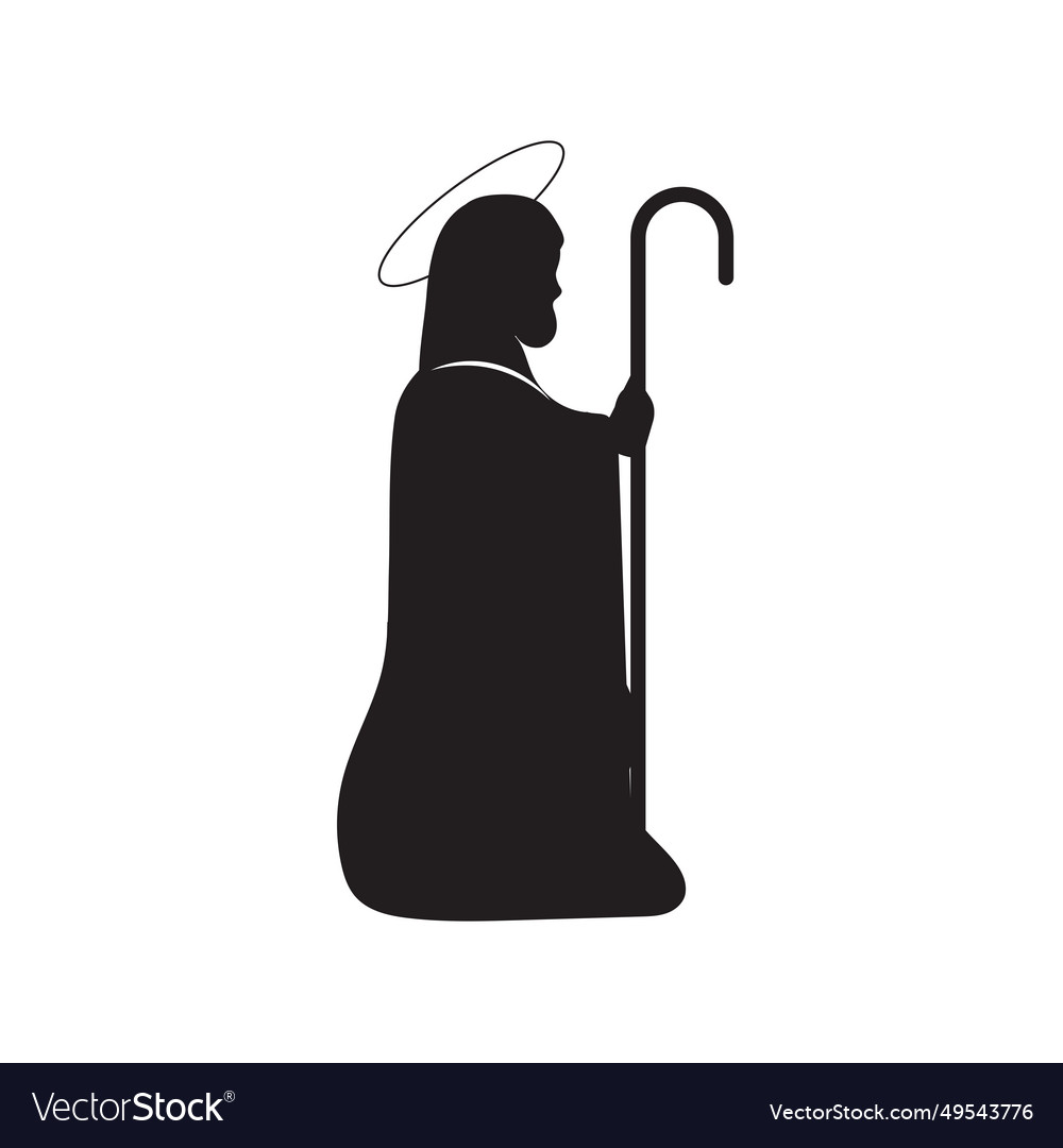 Joseph silhouette icon Royalty Free Vector Image