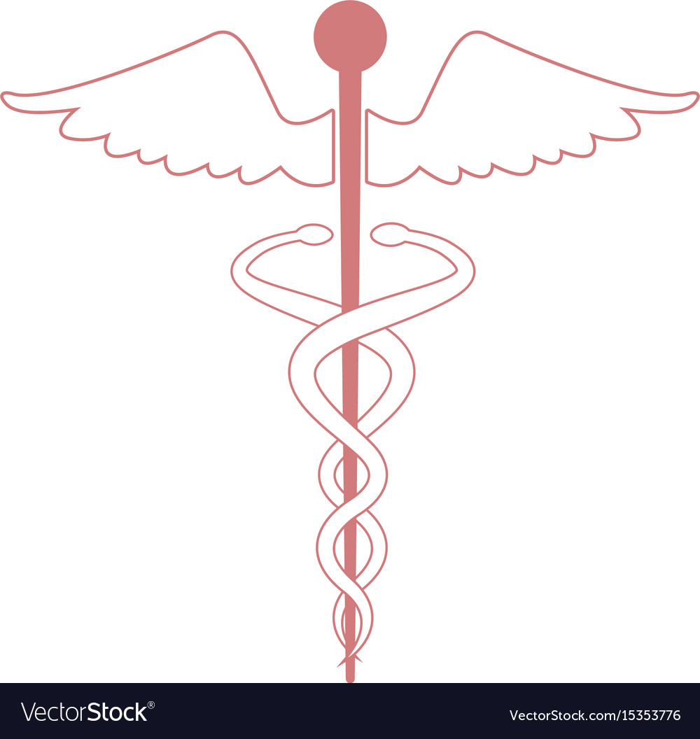 Medical Caduceus Health Care Emblem Royalty Free Vector