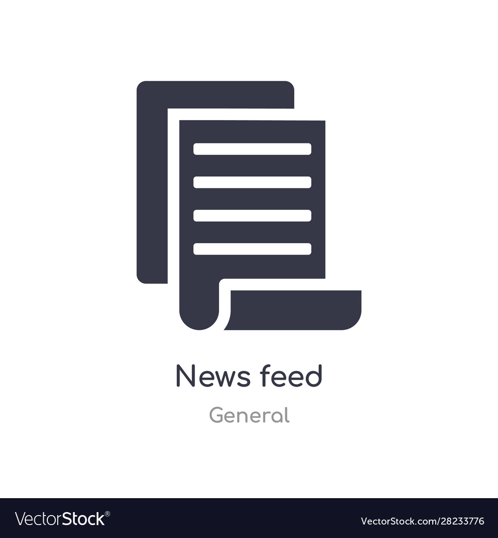 News feed icon isolated feed icon from Royalty Free Vector