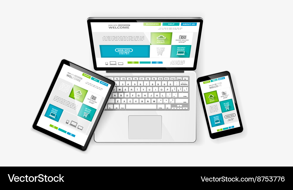 Web design concept Royalty Free Vector Image - VectorStock