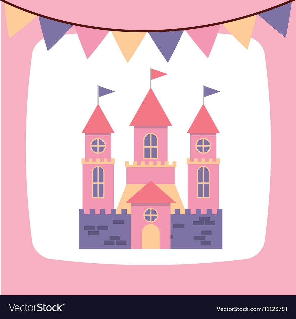 Cute pink fantasy castle