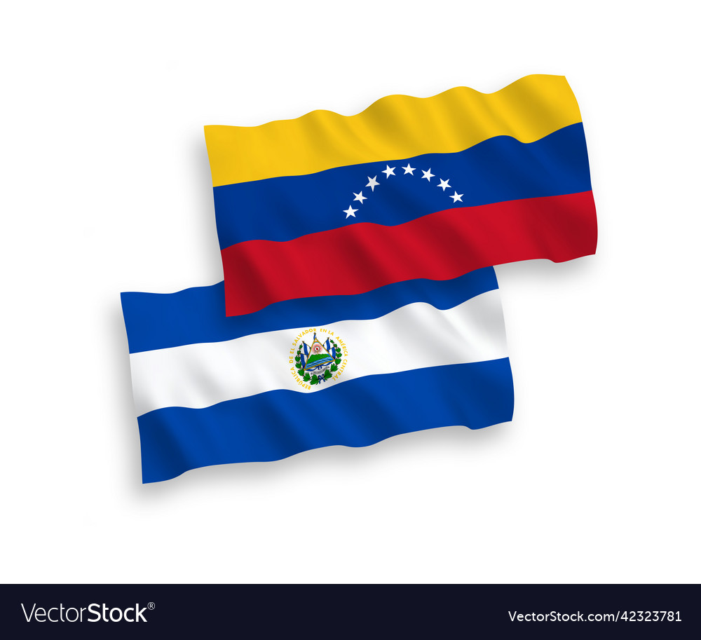 Flaggen von venezuela und republic el salvador