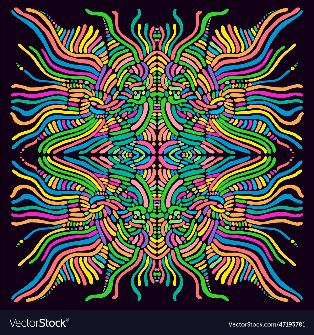 Motley symmetrical hippie trippy psychedelic