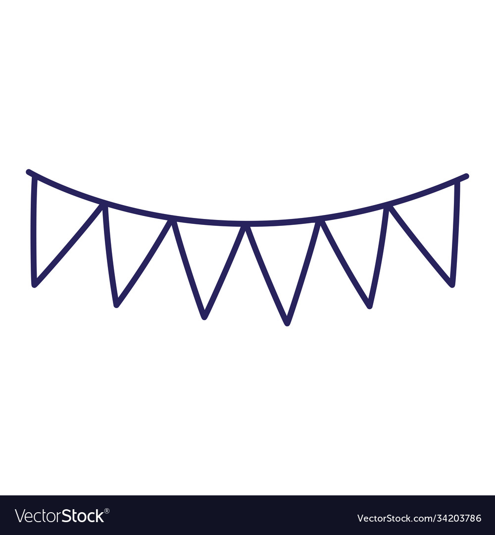 Banner pennant line style icon design