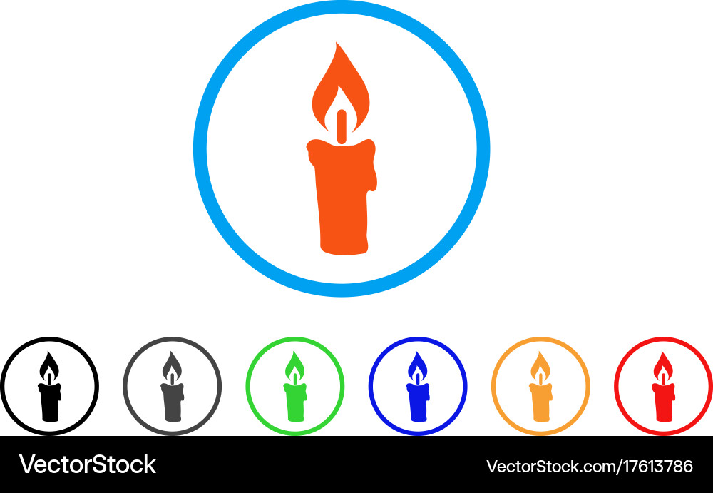Candle rounded icon Royalty Free Vector Image - VectorStock