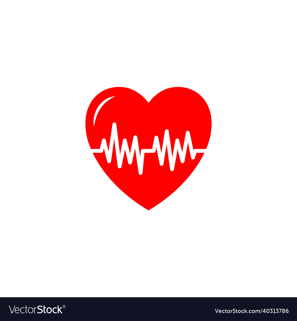 Heart pulse icon design template isolated Vector Image