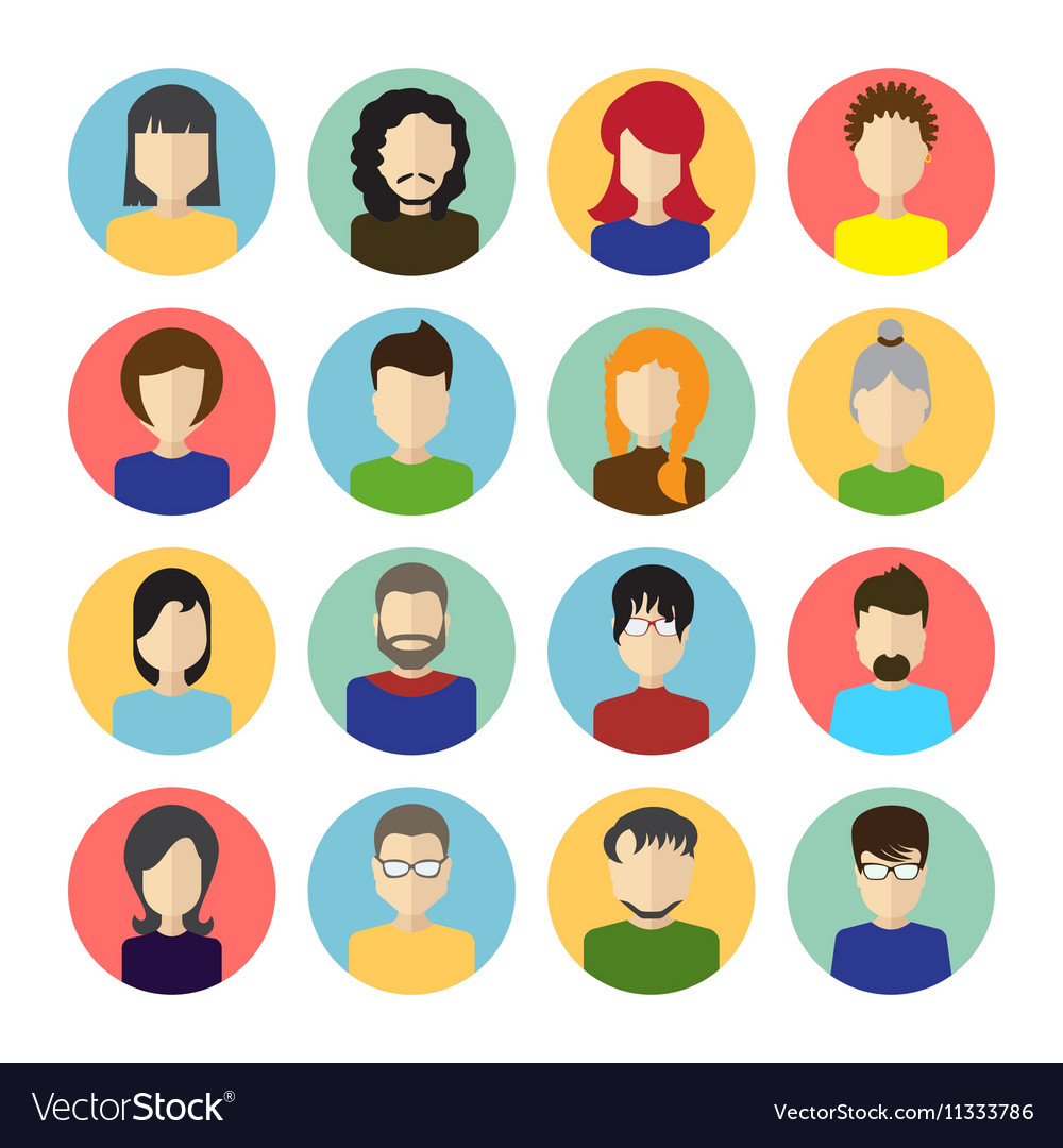 Male and female avatars Royalty Free Vector Image