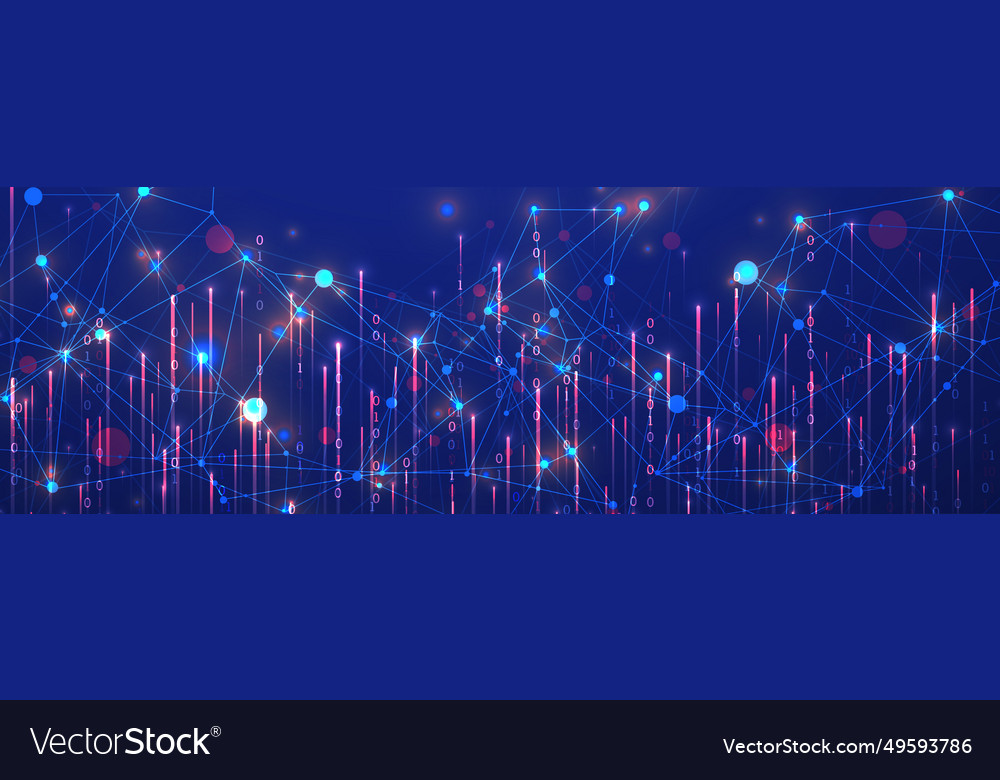 Technology background big data concept binary Vector Image