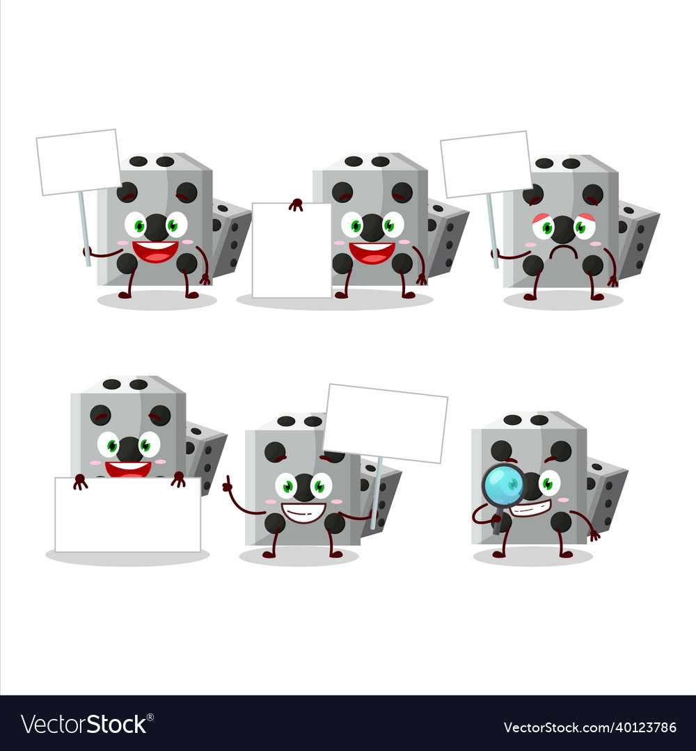 White dice new cartoon character bring