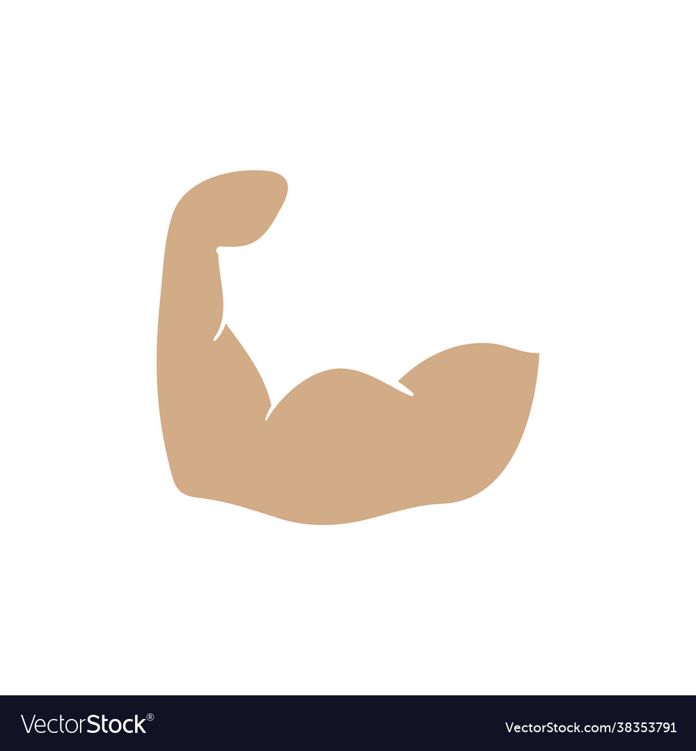 Bodybuilder arm icon design template Royalty Free Vector